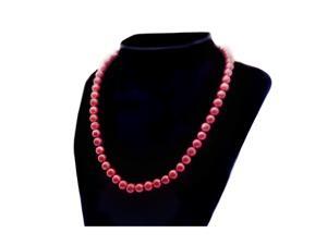 Mabella 18" Freshwater Cranberry Red Pearl Necklace - 7-7.5mm AAA Quality 14k Solid Yellow Gold Clasp Mabella 18" Freshwater Cranberry Red Pearl Necklace - 7-7.5mm AAA Quality 14k Solid Yellow Gold Clasp