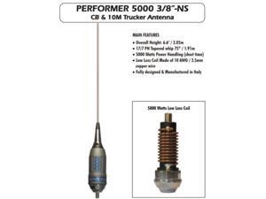 Sirio Performer 5000 3/8 (No Shaft) CB Antenna, 18FT Mini8 COAX,Bracts and Studs Sirio Performer 5000 3/8 (No Shaft) CB Antenna, 18FT Mini8 COAX,Bracts and Studs