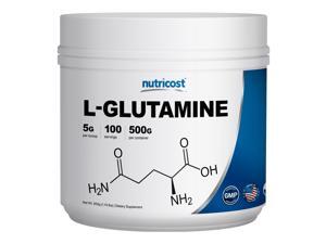 Nutricost L-Glutamine Powder 1.1 LBS (500 GMS) - Pure L Glutamine - 5000mg per Serving - 100 Servings - Highest Quality Nutricost L-Glutamine Powder 1.1 LBS (500 GMS) - Pure L Glutamine - 5000mg per Serving - 100 Servings - Highest Quality