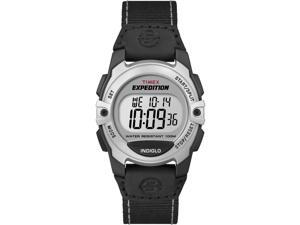 Timex Expedition Chrono Alarm Timer Mid-Size Watch - Black/Silver Timex Expedition Chrono Alarm Timer Mid-Size Watch - Black/Silver