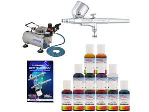 CAKE DECORATING AIRBRUSH KIT Air Compressor US Cake 12 Color Food Coloring Set CAKE DECORATING AIRBRUSH KIT Air Compressor US Cake 12 Color Food Coloring Set