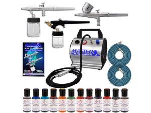 Pro CAKE DECORATING SYSTEM 3 Airbrush Kit 12 Color Food Coloring Set Compressor Pro CAKE DECORATING SYSTEM 3 Airbrush Kit 12 Color Food Coloring Set Compressor
