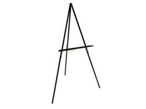 US Art Supply 64" High x 27-1/2" Wide BLACK Wooden Tripod Display Floor Easel & Artist Easel, Adjustable Tray Chain US Art Supply 64" High x 27-1/2" Wide BLACK Wooden Tripod Display Floor Easel & Artist Easel, Adjustable Tray Chain