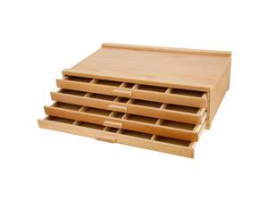 US Art Supply® Artist Wood Pastel, Pen, Marker Storage Box with 4-Drawers US Art Supply® Artist Wood Pastel, Pen, Marker Storage Box with 4-Drawers