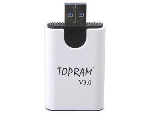 TOPRAM RV32 USB 3.0 Dual Slot Card Reader Support Samsung Kingston SanDisk SD SDHC SDXC microSD microSDHC microSDXC TF Memory Card TOPRAM RV32 USB 3.0 Dual Slot Card Reader Support Samsung Kingston SanDisk SD SDHC SDXC microSD microSDHC microSDXC TF Memory Card