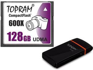 TOPRAM 128GB CF 128G CF CompactFlash Card 600X UDMA7 Extreme Speed Fast UDMA 7 RAW with USB 3.0 Reader TOPRAM 128GB CF 128G CF CompactFlash Card 600X UDMA7 Extreme Speed Fast UDMA 7 RAW with USB 3.0 Reader