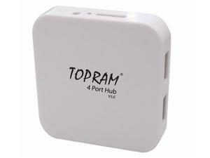 TOPRAM External 4 ports USB 3.0 Super Speed Pocket Sized Slim Design 4-port High Speed Hub up to 5Gbs TOPRAM External 4 ports USB 3.0 Super Speed Pocket Sized Slim Design 4-port High Speed Hub up to 5Gbs
