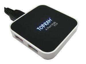 TOPRAM External 4 ports USB 3.0 Super Speed Pocket Sized Back Light Design 4-port High Speed Hub up to 5Gbs TOPRAM External 4 ports USB 3.0 Super Speed Pocket Sized Back Light Design 4-port High Speed Hub up to 5Gbs