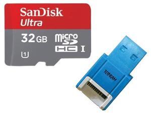 SanDisk 32GB microSD microSDHC Card Mobile Ultra Class 10 UHS-I UHS-1 with USB Card Reader SanDisk 32GB microSD microSDHC Card Mobile Ultra Class 10 UHS-I UHS-1 with USB Card Reader