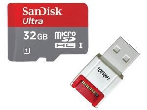 SanDisk 32GB microSD microSDHC Card Mobile Ultra Class 10 with USB 2.0 Card Reader SanDisk 32GB microSD microSDHC Card Mobile Ultra Class 10 with USB 2.0 Card Reader