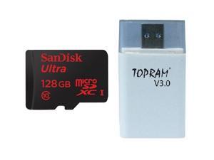 SanDisk 128GB 128G microSDXC Ultra microSD micro SDHC SDXC Class 10 UHS-I C10 Memory Card Retail with USB 3.0 High Speed Card Reader SanDisk 128GB 128G microSDXC Ultra microSD micro SDHC SDXC Class 10 UHS-I C10 Memory Card Retail with USB 3.0 High Speed Card Reader