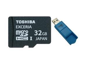 Toshiba UHS-I Exceria 32GB microSDHC 32G microSD micro SD SDHC UHS Flash Card Class 10 R: 95MB/s W: 30MB/s Retail with USB 3.0 MicroSD Card Reader Toshiba UHS-I Exceria 32GB microSDHC 32G microSD micro SD SDHC UHS Flash Card Class 10 R: 95MB/s W: 30MB/s Retail with USB 3.0 MicroSD Card Reader