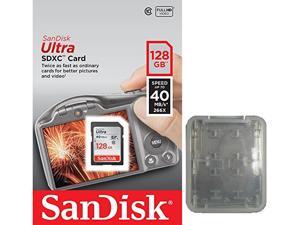 SanDisk 128GB SDXC 128G SD Ultra 40MB/s 266X UHS Secure Digital Extended Capacity Card Class 10 UHS-I with Multifunction Memory Card Protective Case SanDisk 128GB SDXC 128G SD Ultra 40MB/s 266X UHS Secure Digital Extended Capacity Card Class 10 UHS-I with Multifunction Memory Card Protective Case