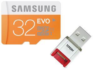 Samsung EVO 32GB 32G microSD microSDHC SD SDHC Card Class 10 UHS-I with oem SD Adapter & oem USB 2.0 Reader Samsung EVO 32GB 32G microSD microSDHC SD SDHC Card Class 10 UHS-I with oem SD Adapter & oem USB 2.0 Reader