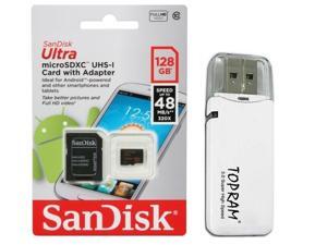 SanDisk 128GB 128G microSDXC Ultra 48MB/s microSD micro SDHC SDXC Class 10 UHS-I C10 Memory Card Retail with USB 3.0 Card Reader SanDisk 128GB 128G microSDXC Ultra 48MB/s microSD micro SDHC SDXC Class 10 UHS-I C10 Memory Card Retail with USB 3.0 Card Reader