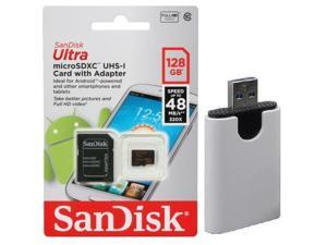 SanDisk 128GB 128G microSDXC Ultra 48MB/s microSD micro SDHC SDXC Class 10 UHS-I C10 Memory Card Retail with USB 3.0 Ultra Speed Card Reader SanDisk 128GB 128G microSDXC Ultra 48MB/s microSD micro SDHC SDXC Class 10 UHS-I C10 Memory Card Retail with USB 3.0 Ultra Speed Card Reader