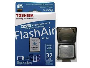 Toshiba FlashAir III 32GB W-03 Wireless LAN WIFI SD 32G SDHC Class 10 Flash Memory C10 Card Retail with OEM Multifunction Memory Card Protective Case Toshiba FlashAir III 32GB W-03 Wireless LAN WIFI SD 32G SDHC Class 10 Flash Memory C10 Card Retail with OEM Multifunction Memory Card Protective Case