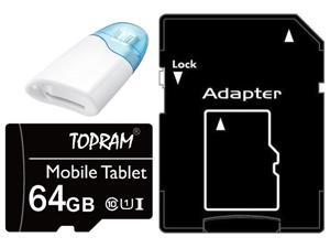 Topram 64GB microSDXC UHS-I Class 10 64G microSD micro SD SDXC C10 Ultra Speed Flash Memory Card fit Samsung Galaxy S4 S5 Note with microUSB OTG USB 2.0 Converter Adapter Topram 64GB microSDXC UHS-I Class 10 64G microSD micro SD SDXC C10 Ultra Speed Flash Memory Card fit Samsung Galaxy S4 S5 Note with microUSB OTG USB 2.0 Converter Adapter