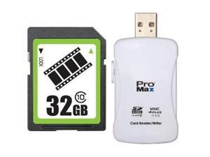 FilmPro 32GB SD 32GB SDHC Card Class 10 Extreme Speed for Camera & Camcorder +R16 Reader FilmPro 32GB SD 32GB SDHC Card Class 10 Extreme Speed for Camera & Camcorder +R16 Reader