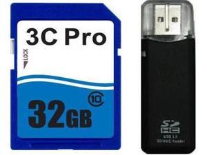 3C Pro 32GB SD 32GB SDHC Card Class 10 Extreme Speed for Camera & Camcorder +R3 Reader 3C Pro 32GB SD 32GB SDHC Card Class 10 Extreme Speed for Camera & Camcorder +R3 Reader