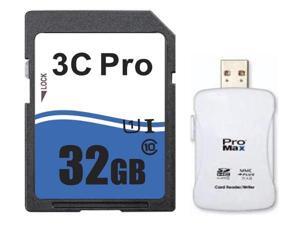 3C Pro 32GB SD 32G SDHC Card Class 10 Ultra High Speed UHS-I for Camera & Camcorder with R16 Reader 3C Pro 32GB SD 32G SDHC Card Class 10 Ultra High Speed UHS-I for Camera & Camcorder with R16 Reader