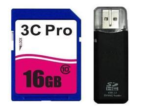 3C Pro 16GB SD 16GB SDHC Card Class 10 Extreme Speed for Camera with R3 Reader 3C Pro 16GB SD 16GB SDHC Card Class 10 Extreme Speed for Camera with R3 Reader