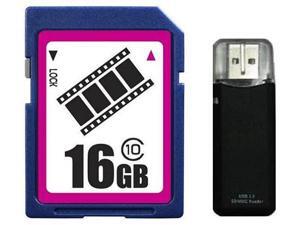FilmPro 16GB SD 16GB SDHC Card Class 10 Extreme Speed for Camera with R3 Reader FilmPro 16GB SD 16GB SDHC Card Class 10 Extreme Speed for Camera with R3 Reader