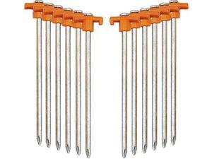 Silver Nail Head Tent Steel Stakes (10") - 10 PACK Silver Nail Head Tent Steel Stakes (10") - 10 PACK