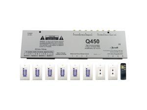 KNOLL SYSTEMS Q450K Q450 kit, includes Q450 amplifier, four MR44 keypads, two BIB remote source inputs with Bluetooth receiver and one RB8 remote control KNOLL SYSTEMS Q450K Q450 kit, includes Q450 amplifier, four MR44 keypads, two BIB remote source inputs with Bluetooth receiver and one RB8 remote control