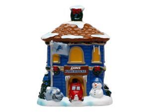 NFL Detroit Lions Holiday Village Firehouse 047447 NFL Detroit Lions Holiday Village Firehouse 047447