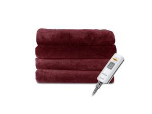 Sunbeam Cozy Cuddler 2-Person Oversized Microplush Electric Heated Throw Blanket - Garnet Red Sunbeam Cozy Cuddler 2-Person Oversized Microplush Electric Heated Throw Blanket - Garnet Red