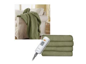 Sunbeam Microtec Ultra-Soft Heated Electric Throw Blanket - Sage Green Sunbeam Microtec Ultra-Soft Heated Electric Throw Blanket - Sage Green