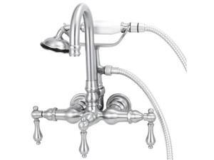Elizabethan Classics ECTW04 PB 3-Handle Claw Foot Tub Faucet with Hand Shower in Elizabethan Classics ECTW04 PB 3-Handle Claw Foot Tub Faucet with Hand Shower in