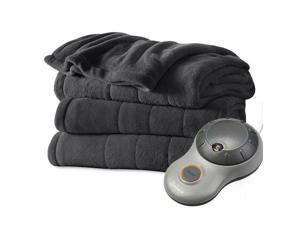 Sunbeam Heated Electric Blanket Channeled Microplush (Twin Size) - Slate Grey Sunbeam Heated Electric Blanket Channeled Microplush (Twin Size) - Slate Grey