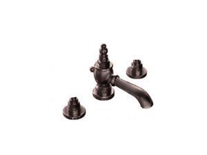 Jado 845/B20/105 Savina Widespread Lavatory Faucet, Old Bronze LESS HANDLES Jado 845/B20/105 Savina Widespread Lavatory Faucet, Old Bronze LESS HANDLES