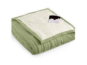 Biddeford 2060-9052140-633 MicroPlush Sherpa Electric Heated Blanket Twin Sage Biddeford 2060-9052140-633 MicroPlush Sherpa Electric Heated Blanket Twin Sage