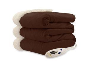 Biddeford 4480-9064114-711 Micro Mink and Sherpa Heated Throw Blanket Chocolate Biddeford 4480-9064114-711 Micro Mink and Sherpa Heated Throw Blanket Chocolate