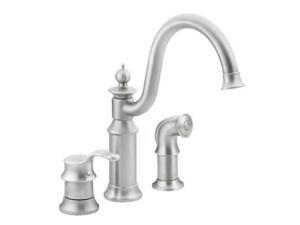 Moen S711CSL Waterhill One Handle High Arc Kitchen Faucet Classic Stainless Moen S711CSL Waterhill One Handle High Arc Kitchen Faucet Classic Stainless