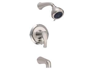 Danze D510046BNT Tub Shower Faucet Trim Kit Showerhead Brushed Nickel No Valve Danze D510046BNT Tub Shower Faucet Trim Kit Showerhead Brushed Nickel No Valve