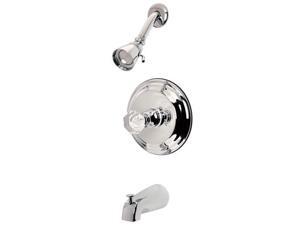 Kingston Brass KB2631WCL Celebrity Tub & Shower Faucet with Octagonal Crystal Kn Kingston Brass KB2631WCL Celebrity Tub & Shower Faucet with Octagonal Crystal Kn