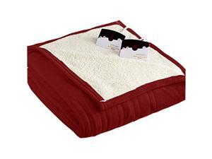 Biddeford 2063-9052140-300 MicroPlush Sherpa Electric Heated Blanket Queen Brick Biddeford 2063-9052140-300 MicroPlush Sherpa Electric Heated Blanket Queen Brick