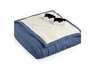 Biddeford 2063-9052140-500 MicroPlush Sherpa Electric Heated Blanket Queen Denim Biddeford 2063-9052140-500 MicroPlush Sherpa Electric Heated Blanket Queen Denim