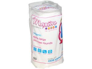 Maxim Hygiene Organic Cotton Rounds Extra Large 50 ct Maxim Hygiene Organic Cotton Rounds Extra Large 50 ct
