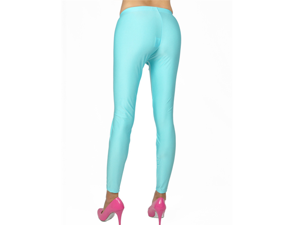 Sky Blue Shiny Spandex Leggings Sky Blue Shiny Spandex Leggings