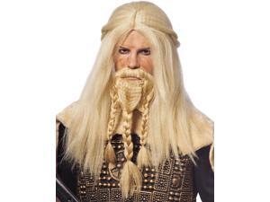 Mens Blonde Viking Warrior Wig & Beard Mens Blonde Viking Warrior Wig & Beard