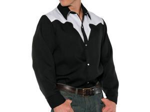 Black White Rodeo Mens Cowboy Costume Shirt-XL Black White Rodeo Mens Cowboy Costume Shirt-XL
