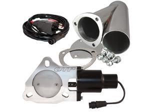 QTP QTEC30CPS 3" Electric Exhaust Valve & Stainless Cutout Y-Pipe QTP QTEC30CPS 3" Electric Exhaust Valve & Stainless Cutout Y-Pipe