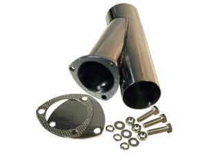 QTP 10300 3" Stainless Steel Exhaust Cutout Y-Pipe With Cap QTP 10300 3" Stainless Steel Exhaust Cutout Y-Pipe With Cap