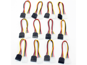 Aleratec Molex to SATA Power Adapter Cable, 6 inches 12-Pack Combo Aleratec Molex to SATA Power Adapter Cable, 6 inches 12-Pack Combo