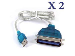 2 X New Wholesale Lot 6 FT USB to 36 Pin Parallel IEEE 1284 Printer Adapter Cable PC (Connect your old parallel printer to a USB port) 2 X New Wholesale Lot 6 FT USB to 36 Pin Parallel IEEE 1284 Printer Adapter Cable PC (Connect your old parallel printer to a USB port)